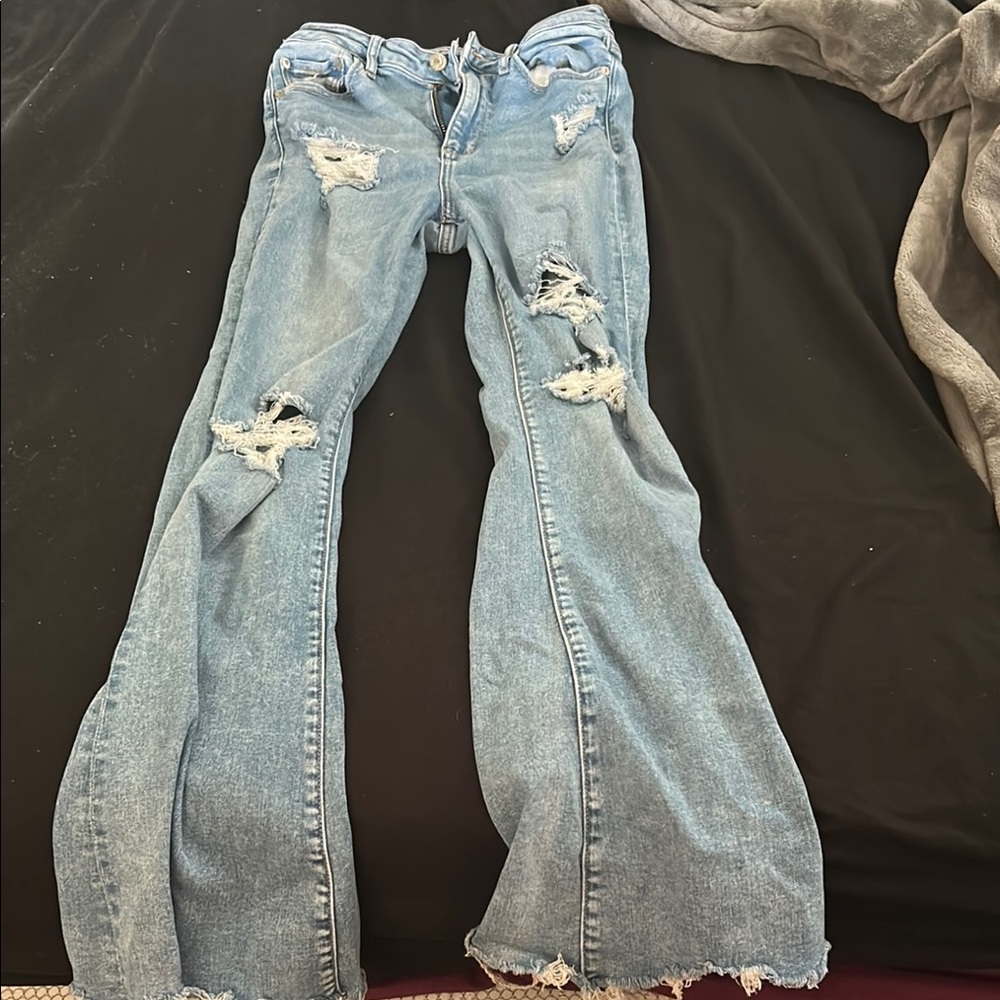 Distressed Blue Women's Jeans